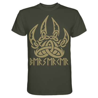 Wikinger T-Shirt Herren – Berserker Ungezähmt Design auf schwarzem Shirt