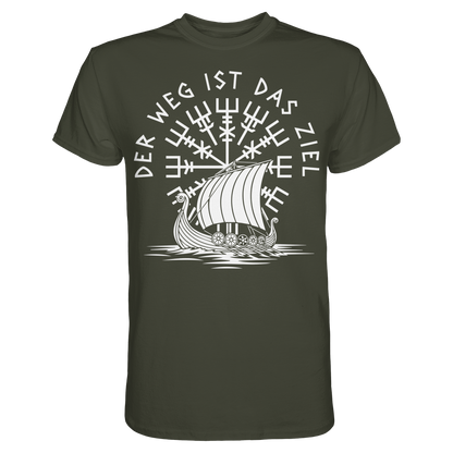 Der Weg ist das Ziel – Wikinger T-Shirt Männer Premium Reise