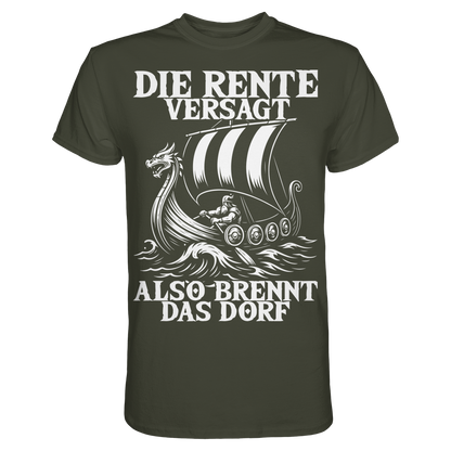 RENTE VERSAGT - Wikinger T-Shirt Männer Realisten Premium