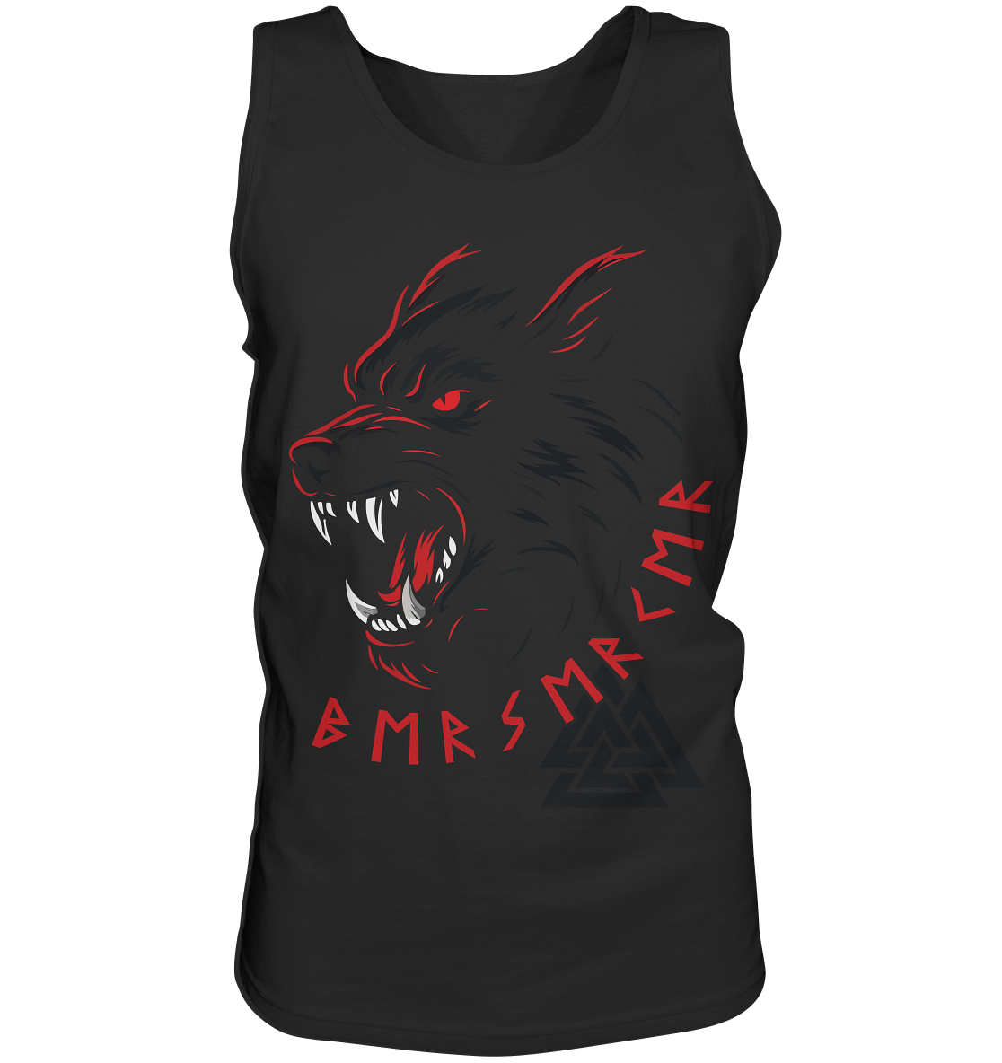 Fenrir Tanktop schwarz – Berserker Wolf Norse Mythologie Design