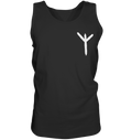 Algiz Rune Tanktop Herren schwarz – Wikinger-Schutzsymbol Norse Mythologie Design