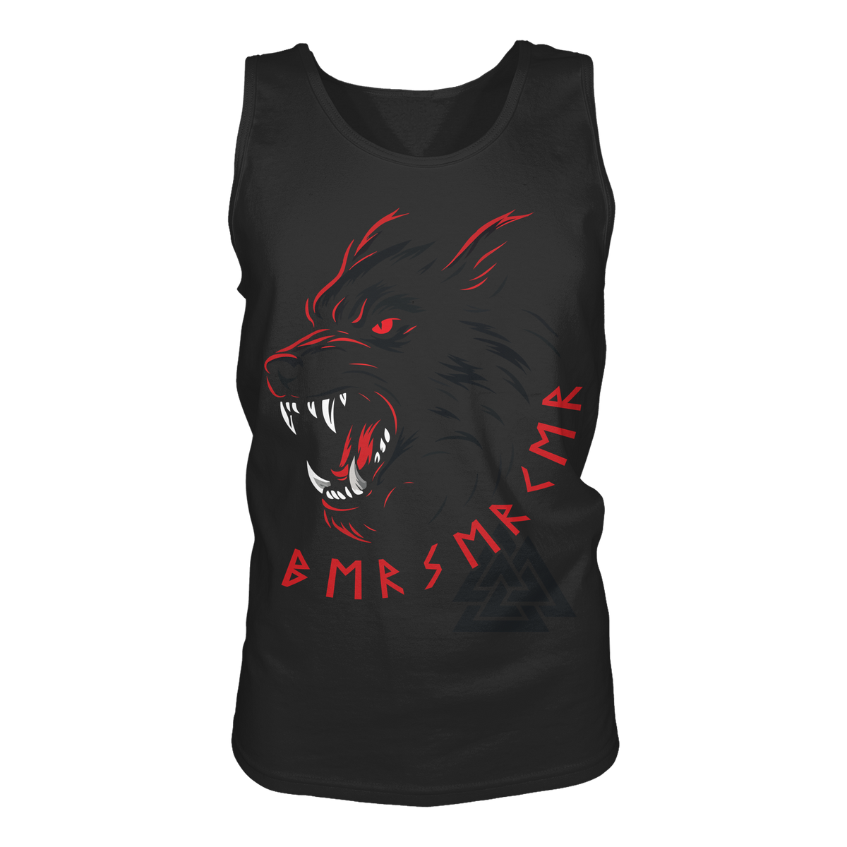 Fenrir Tanktop schwarz – Berserker Wolf Norse Mythologie Design