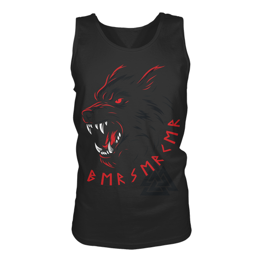 Fenrir Tanktop schwarz – Berserker Wolf Norse Mythologie Design
