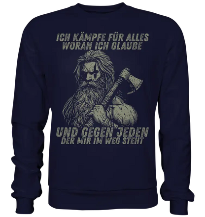 Ich kämpfe für alles - Unisex Sweatshirt - Oxford Navy / XS - Sweatshirts