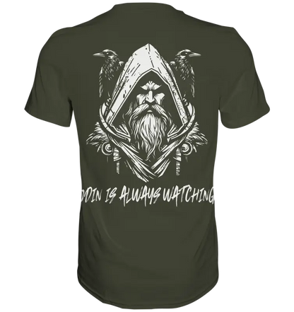 Odin is Always watching Männer Shirt Premium Qualität & Beidseitiger Druck - Unisex-Shirts