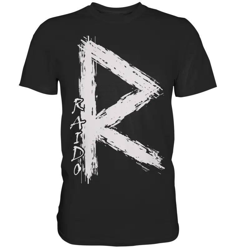 ’Raido Rune’ Wikinger-Premiumshirt – Der Weg des Reisenden - Premium Shirt - Black / S - Unisex-Shirts