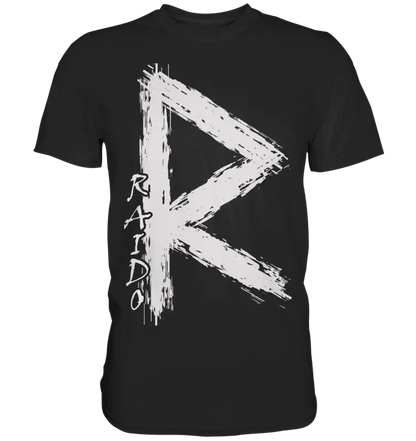 ’Raido Rune’ Wikinger-Premiumshirt – Der Weg des Reisenden - Premium Shirt - Black / S - Unisex-Shirts