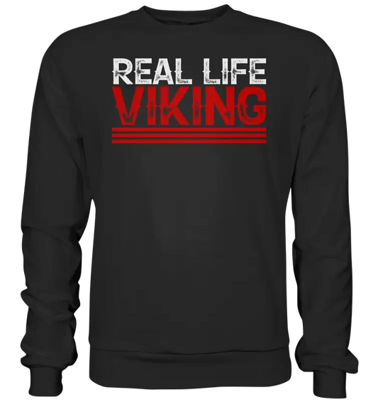 Real Life Viking - Basic Sweatshirt - Deep Black / XS - Sweatshirts