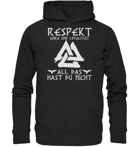 Respekt Ehre Loyalität - Unisex Hoodie - Deep Black / XS - Hoodies