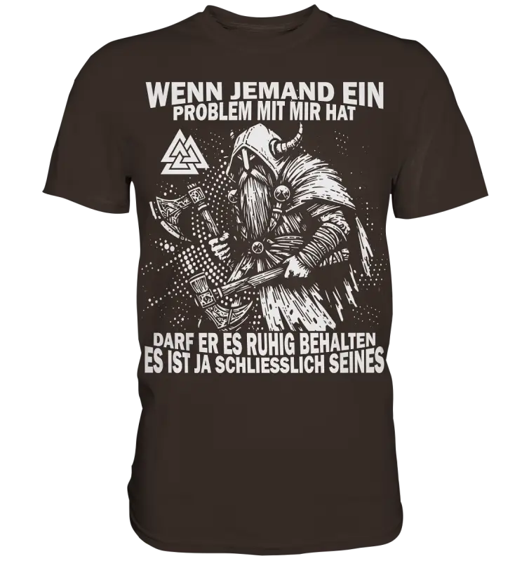 Sein Problem - Herren Shirt - Brown / XS - Unisex-Shirts