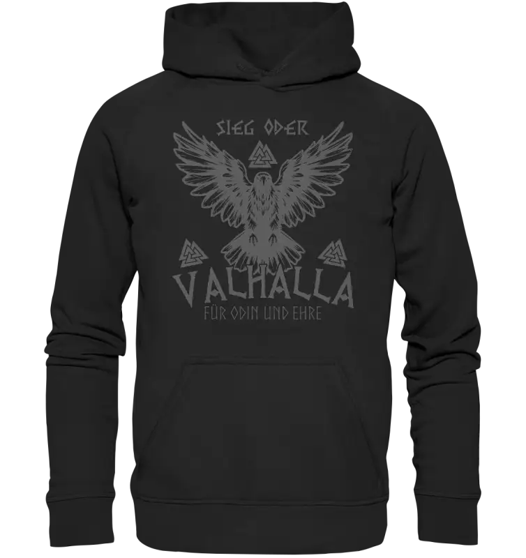 Sieg oder Valhalla - Unisex Hoodie - Deep Black / XS - Hoodies