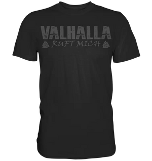 Valhalla ruft mich! - Wikinger Herren Shirt (Beidseitiger Druck) - Black / XS - Unisex-Shirts