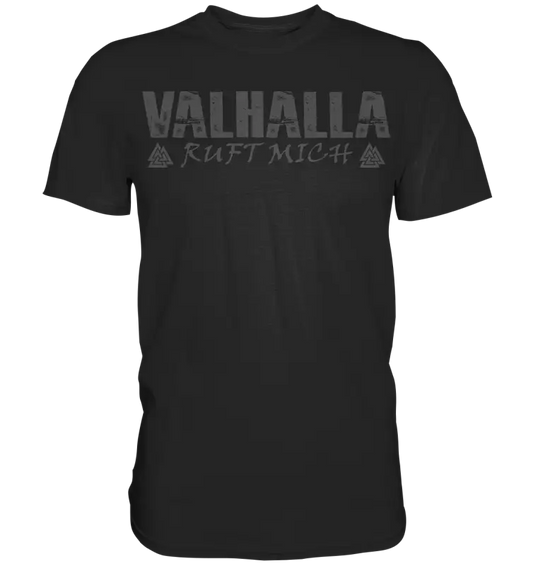 Valhalla ruft mich! - Wikinger Herren Shirt (Beidseitiger Druck) - Black / XS - Unisex-Shirts