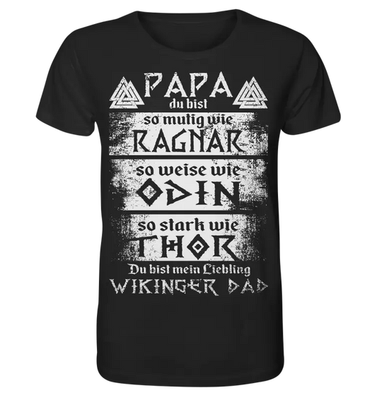 Wikinger Papa - Herren Organic Shirt - Donnerwolf