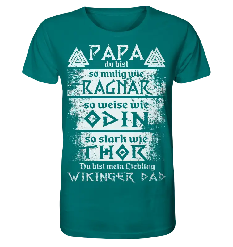 Wikinger Papa - Herren Organic Shirt - Donnerwolf