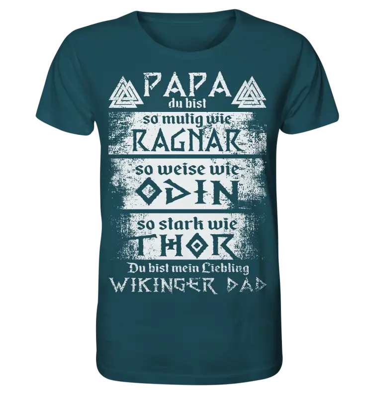 Wikinger Papa - Herren Organic Shirt - Donnerwolf