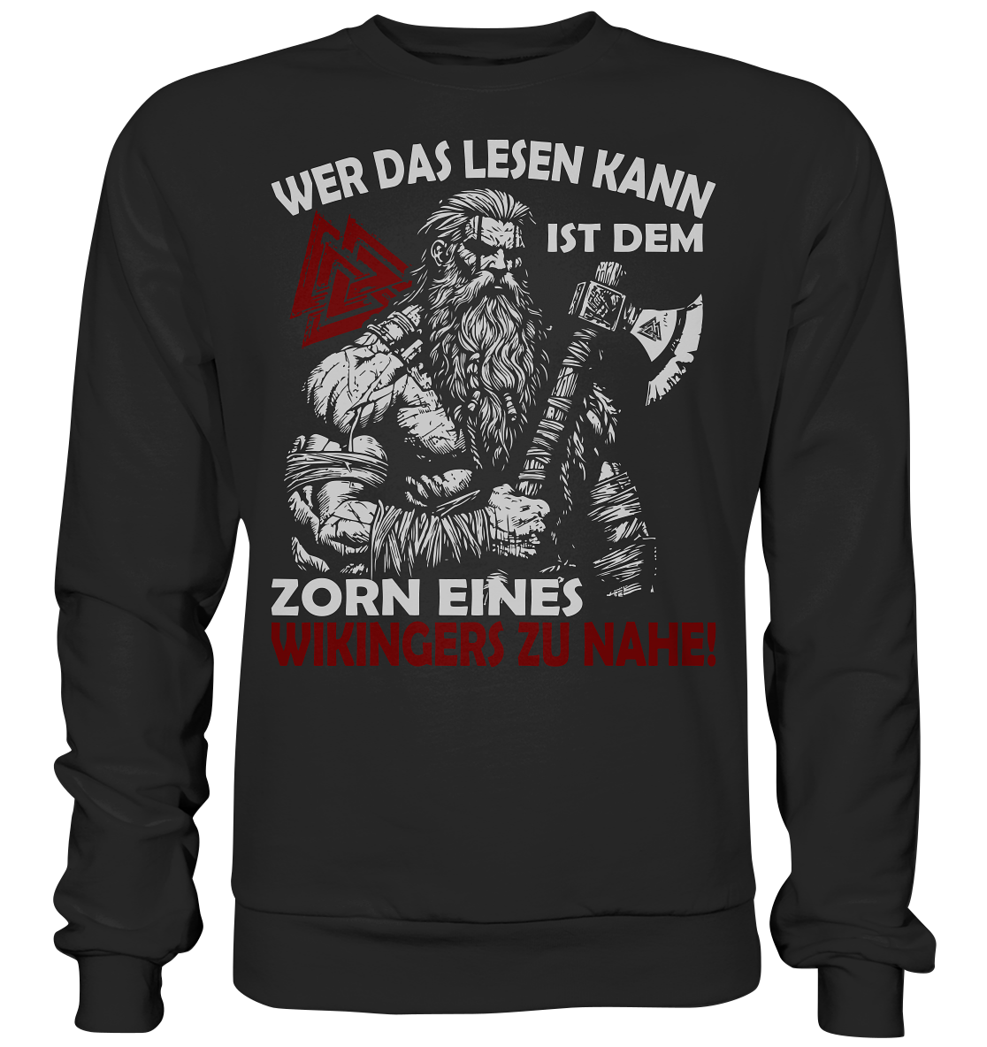 Wikinger Zorn - Unisex Sweatshirt - Deep Black / XS - Sweatshirts