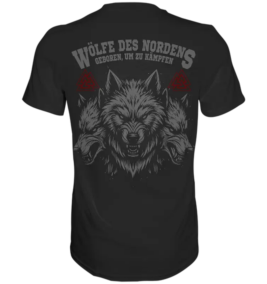 Wölfe des Nordens - Männer Shirt Premium Qualität & Beidseitiger Druck - Unisex-Shirts