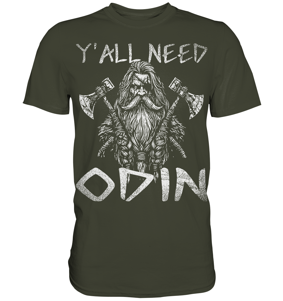 Y’all Need Odin - Herren Shirt - Urban Khaki / XS - Unisex-Shirts